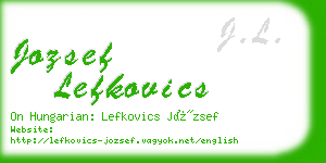 jozsef lefkovics business card